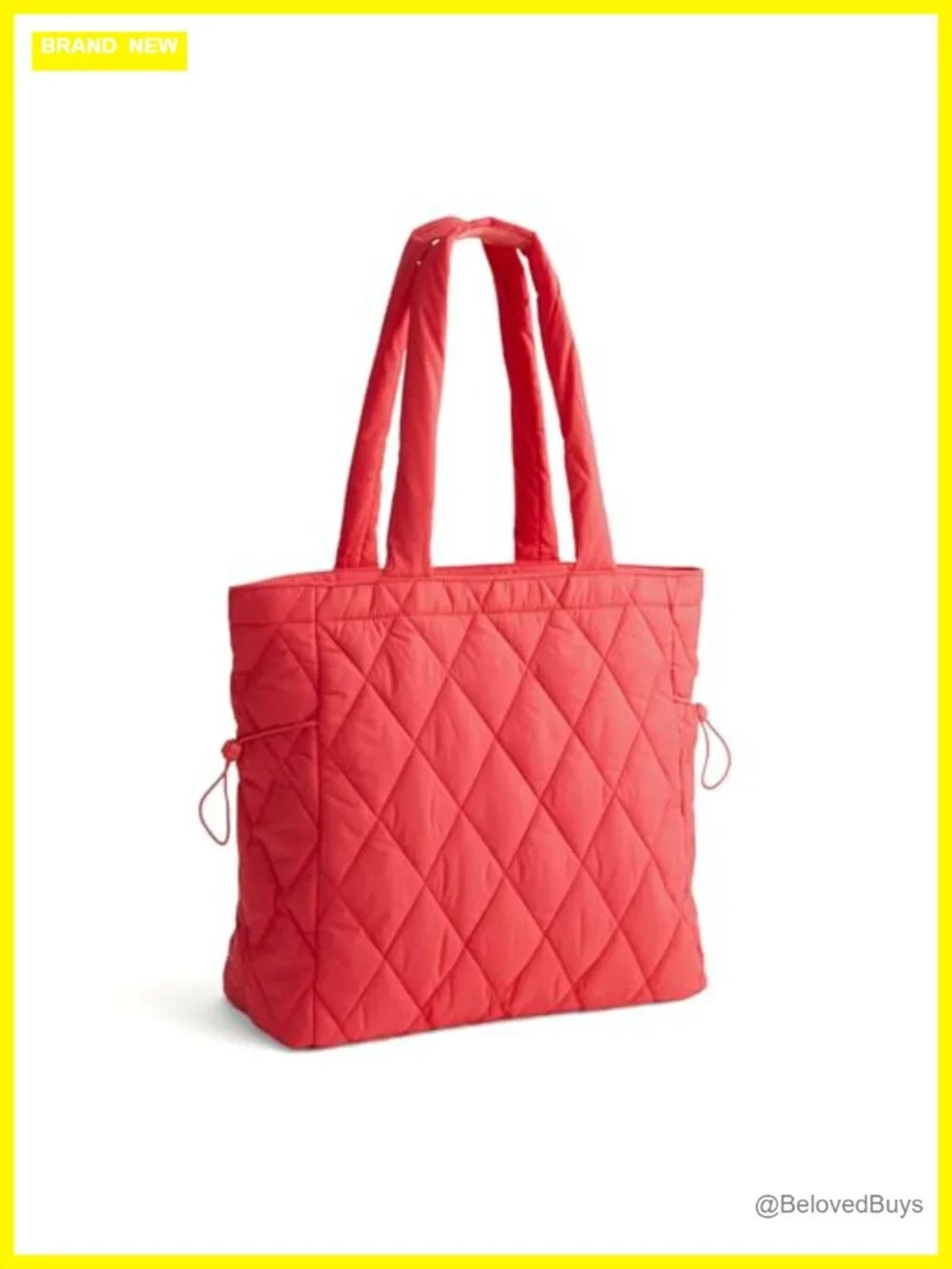 Featherweight Recycled Nylon Diamond-Quilted Zip Tote Bag, Lightweight 22L